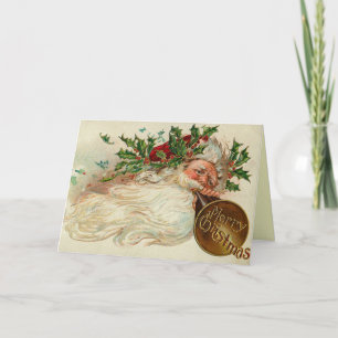 Victorian Santa Christmas Card