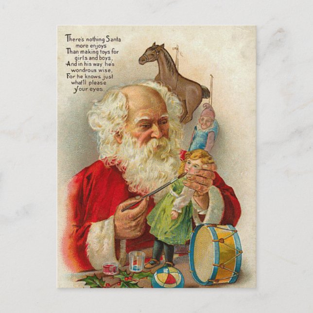 Victorian Santa Christmas Postcards (Front)
