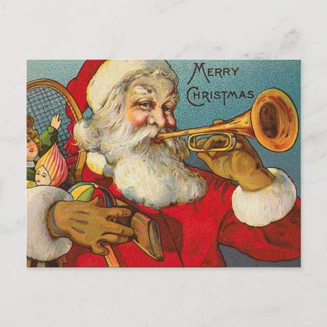 Victorian Santa Christmas Postcards (Front)