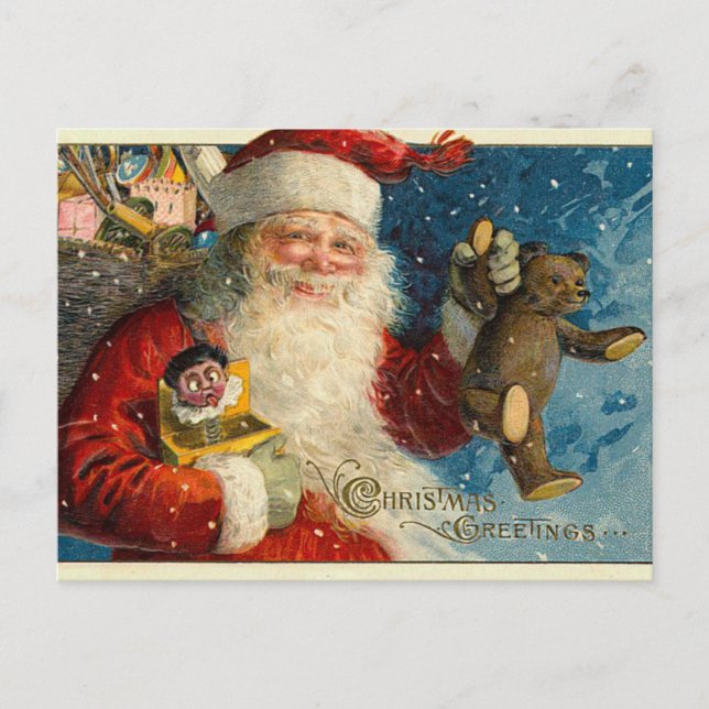 Victorian Santa Christmas Postcards (Front)