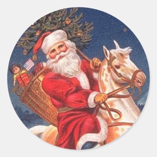 Victorian Santa Christmas Stickers (Front)