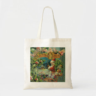 Victorian Santa Claus Christmas Collage Antique  Tote Bag