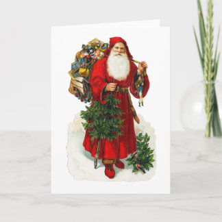 Victorian Santa Claus Holiday Card