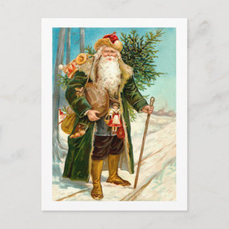 Victorian Santa Claus Holiday Postcard
