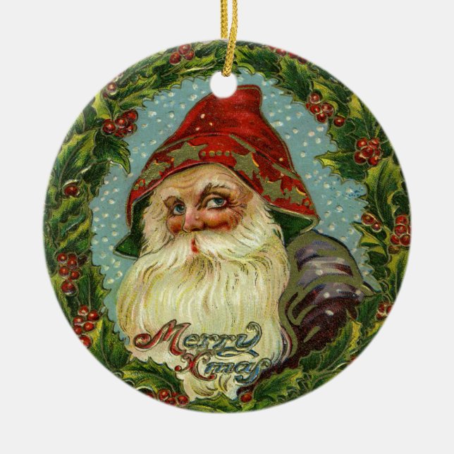 Victorian Santa Claus Ornament (Front)