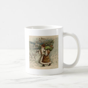 Victorian Santa Claus With Christmas Tree Coffee Mug