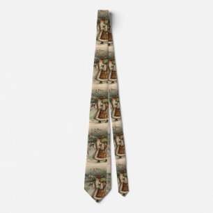 Victorian Santa Claus With Christmas Tree Tie