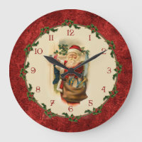 Victorian Santa Claus with Holly Border