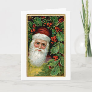 Victorian Santa Holiday Card