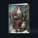 Victorian Santa - Merry Christmas Thank You Card<br><div class="desc">Victorian Santa
Inside message: Merry Christmas and a Happy New Year</div>