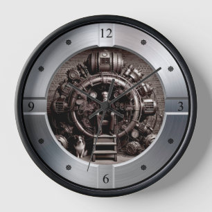 Victorian Scientist ~ Steampunk Time Machine V5.4  Clock