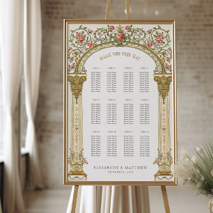 Victorian Seating Chart Vintage Wedding