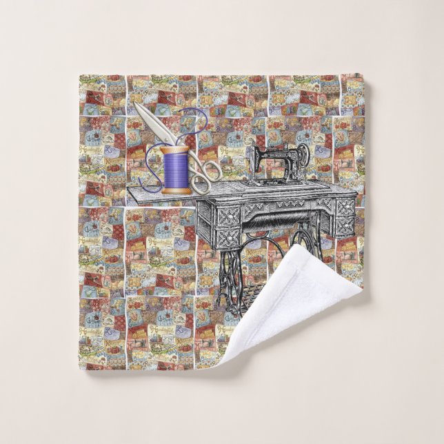 Victorian Sewing Bathroom Towel Sets (Wash Cloth)