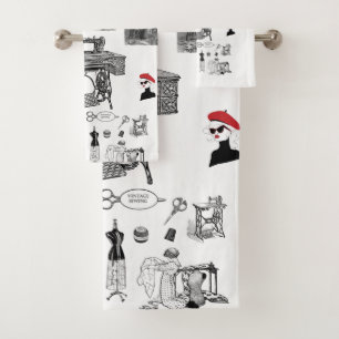 Victorian Sewing Bathroom Towel Sets