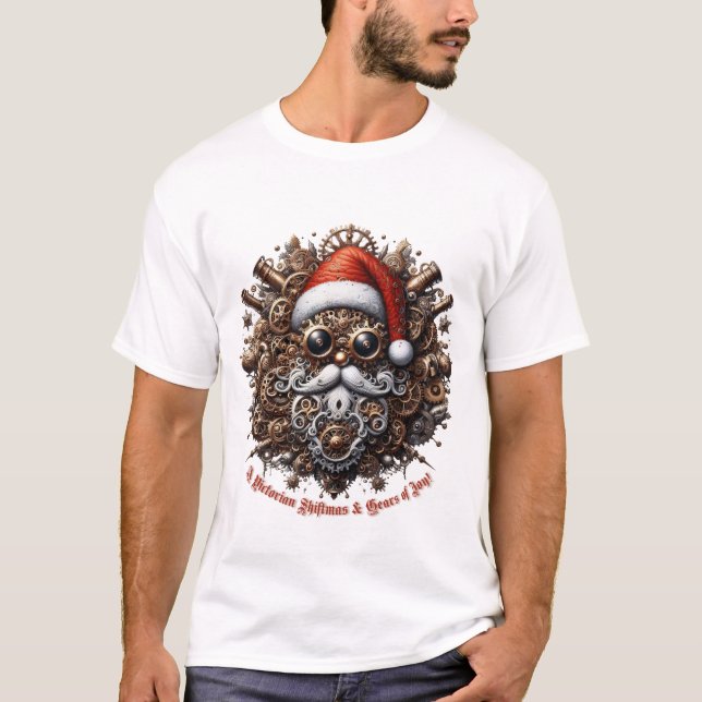 Victorian Shiftmas: Gears, Steam, and Holiday Glea T-Shirt (Front)