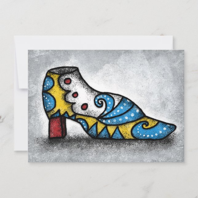 Victorian Shoe Greeting Card (Front)