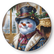 Victorian Snowman Christmas Design