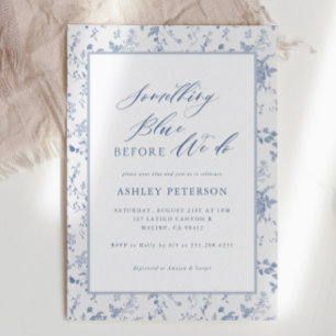 Victorian Something Blue We Do Wedding Shower Invitation