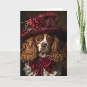 Victorian Spaniel Christmas Holiday Card