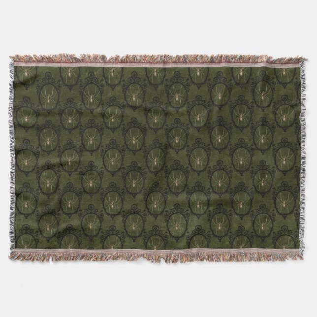 Victorian Spiders Throw Blanket (Front)