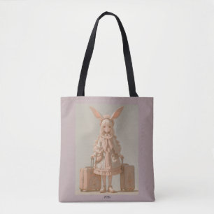 Victorian Spring, Rabbit Girl, Tote Bag