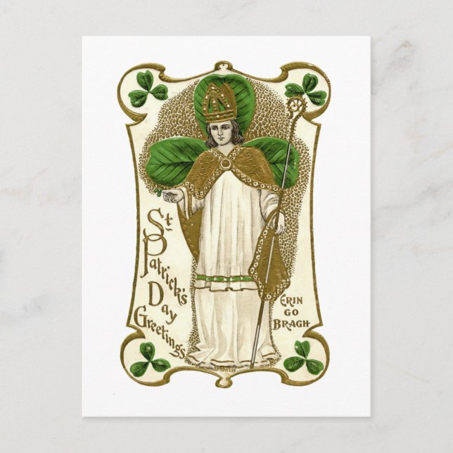 Victorian St Patricks Day Postcard (Front)