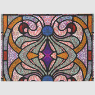Victorian Stained Glass in Shards of Colour Tissue Paper
