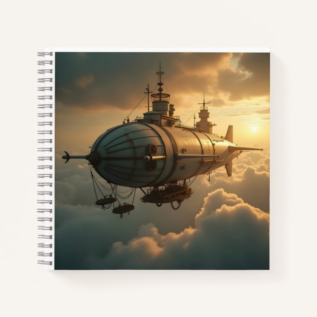 Victorian Steampunk Airbus Notebook (Front)