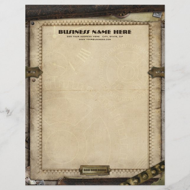 Victorian Steampunk Business Letterhead (Front)