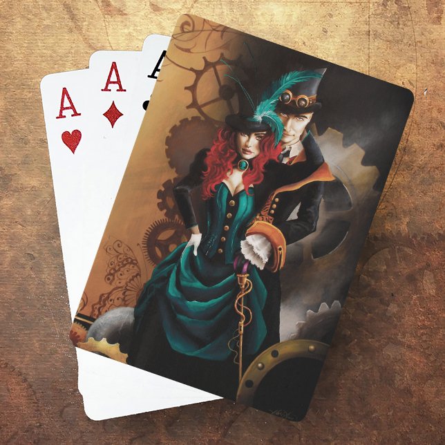 Victorian Steampunk Couple Playing Cards (Creator Uploaded)