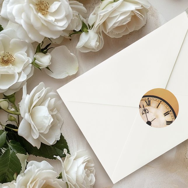 Victorian Steampunk Elegance Wedding Classic Round Sticker (Creator Uploaded)