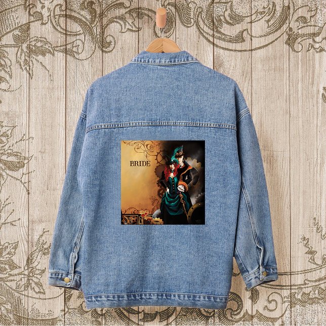 Victorian Steampunk Elegance Wedding Denim Jacket (Creator Uploaded)