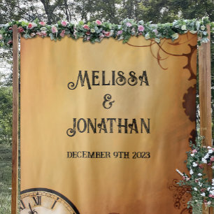 Victorian Steampunk Elegance  Wedding Tapestry