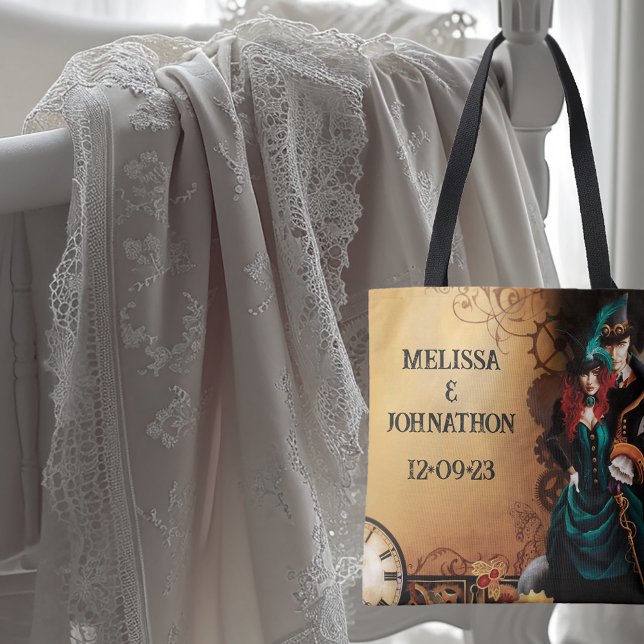 Victorian Steampunk Elegance Wedding Tote Bag (Creator Uploaded)