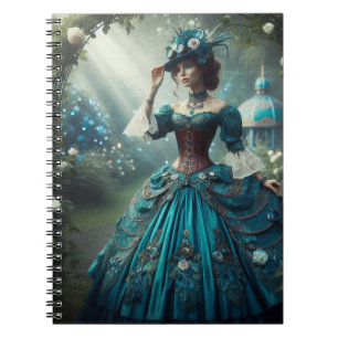 Victorian Steampunk Garden Lady Notebook
