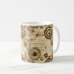Victorian Steampunk Machinery Sepia Brown Coffee Mug