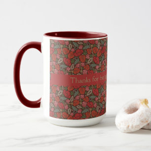 Victorian Steampunk Old Lock Key Red Poppies Mug