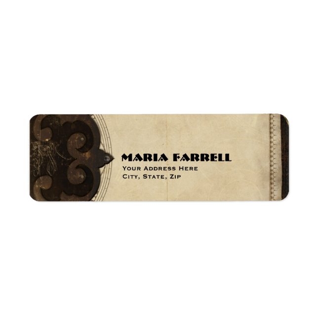 Victorian Steampunk Return Address Labels (Front)