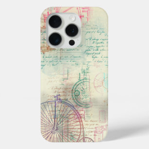 Victorian Steampunk   Watercolor Grunge Pastel iPhone 15 Pro Case