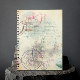 Victorian Steampunk   Watercolor Grunge Pastel Notebook