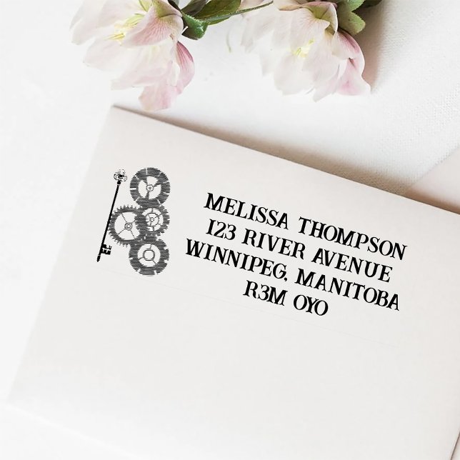 Victorian Steampunk Wedding Self-inking Stamp (Creator Uploaded)