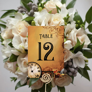 Victorian Steampunk Wedding Table Number