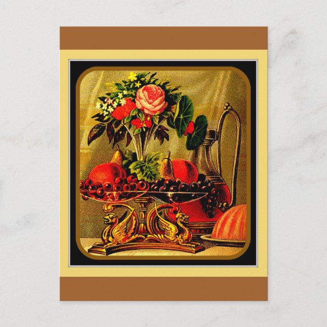 Victorian still life postcard (Front)