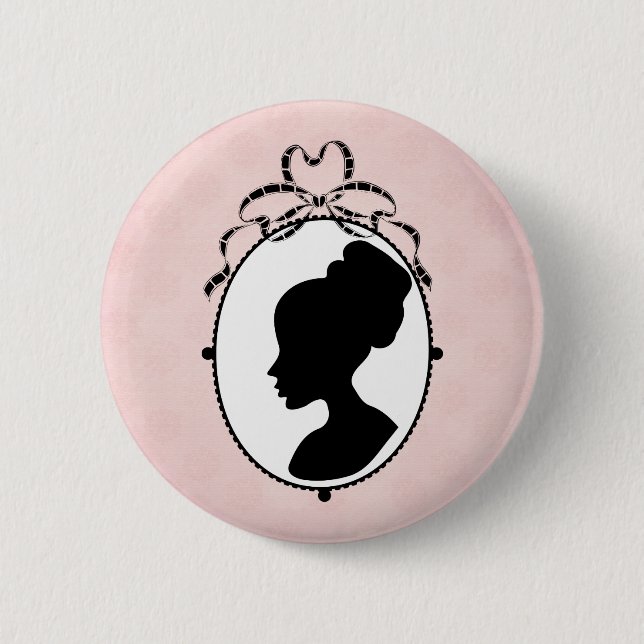 Victorian Style 60s Cameo 6 Cm Round Badge (Front)