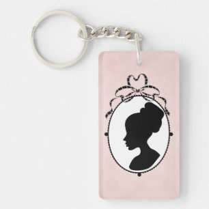 Victorian Style 60s Cameo Key Ring