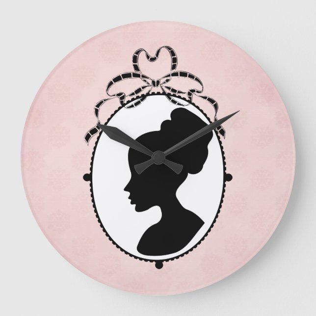 Victorian Style 60s Cameo Large Clock (Front)