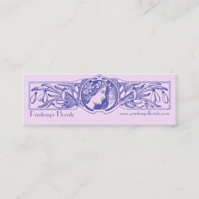 Victorian Style Business Card for Flower Shop (Front)