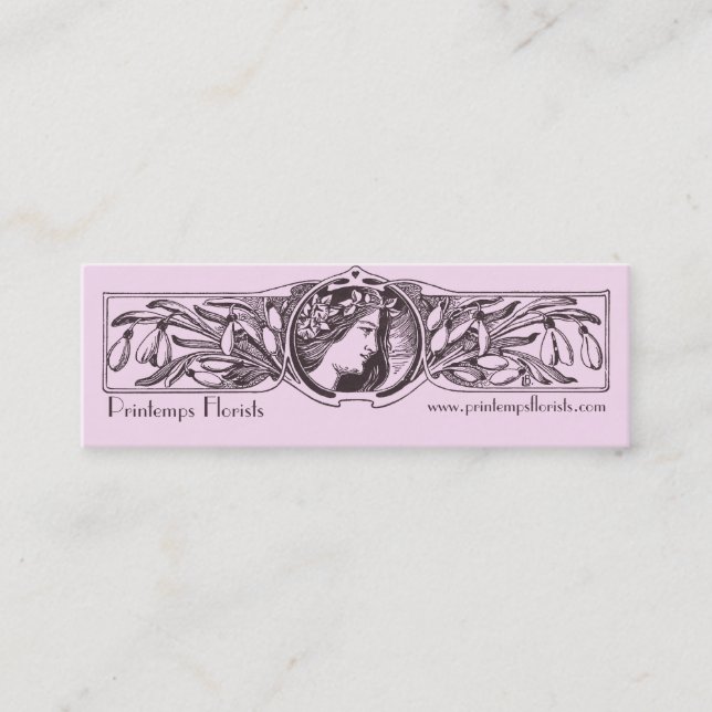 Victorian Style Business Card for Flower Shop (Front)