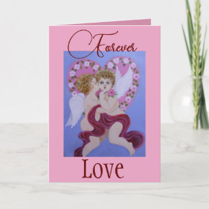 Victorian style Cherubs, Valentine Card