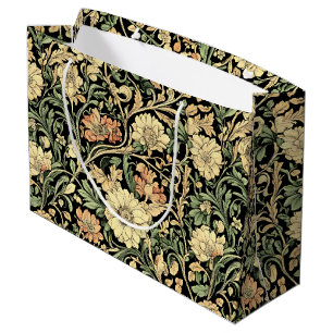 Victorian-style floral pattern large gift bag
